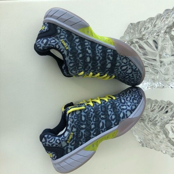 K-Swiss Hypercourt Express Blue Leopard Tennis Shoes. - Picture 10 of 16